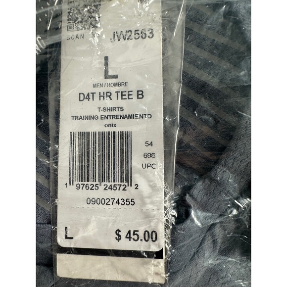 Adidas D4T HR TEE B Men's Training T-Shirt Onix Size L JW2563 NWT - Picture 4 of 7